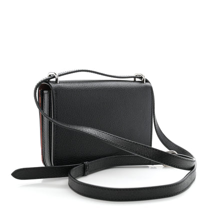 Burberry Goatskin Vintage Check Mini D-Ring Bag Black 3 of 12