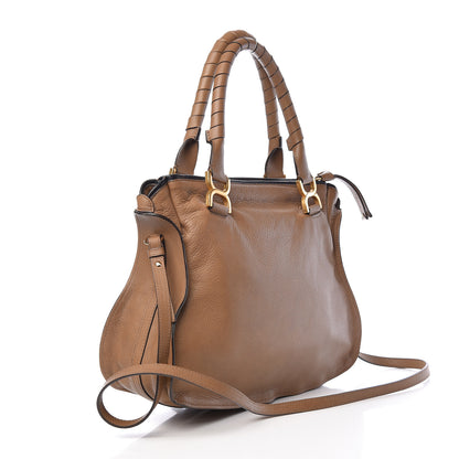Chloe Calfskin Braided Medium Marcie Satchel Nut 4 of 17