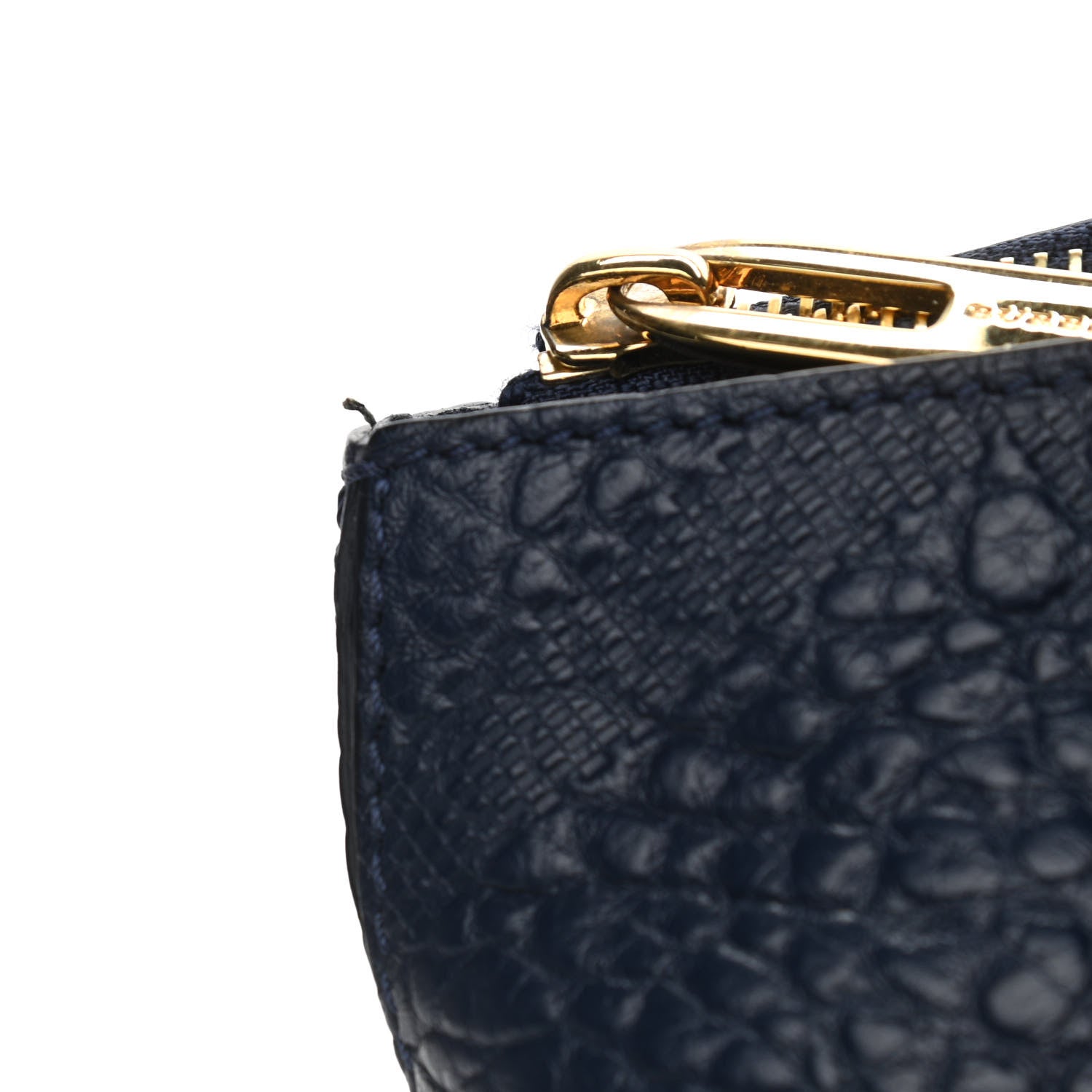 Burberry Heritage Grain Check Embossed Medium Dewsbury Tote Blue Carbon 6 of 10