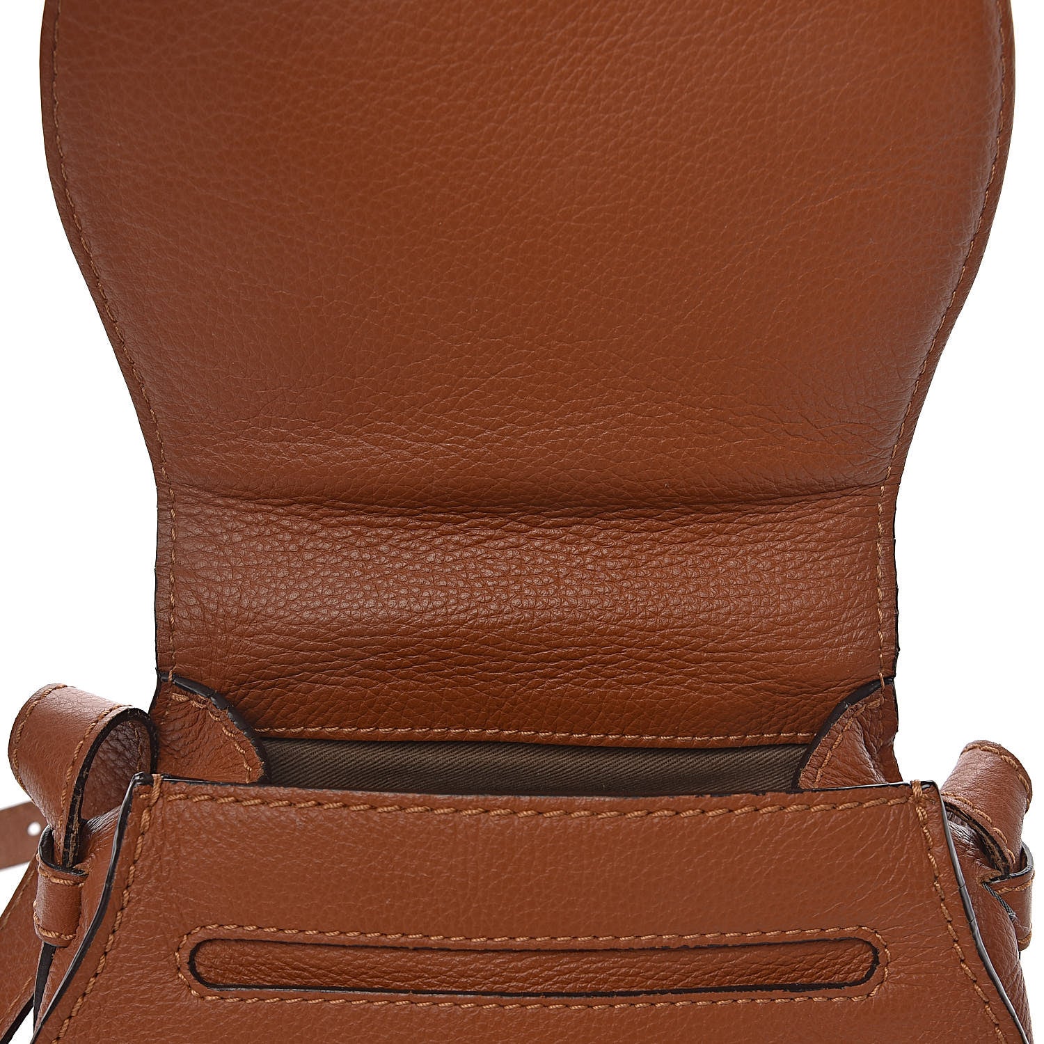 Chloe Calfskin Mini Marcie Round Crossbody Bag Tan 8 of 13