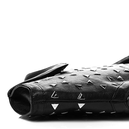Alexander McQueen Calfskin Studded De Manta Clutch Black 9 of 10
