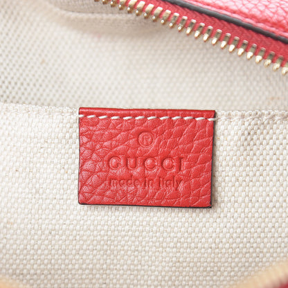Gucci Pebbled Calfskin Small Soho Disco Bag Tabasco Red 6 of 10