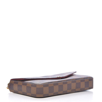 Louis Vuitton Damier Ebene Pochette Felicie Chain Wallet 5 of 12