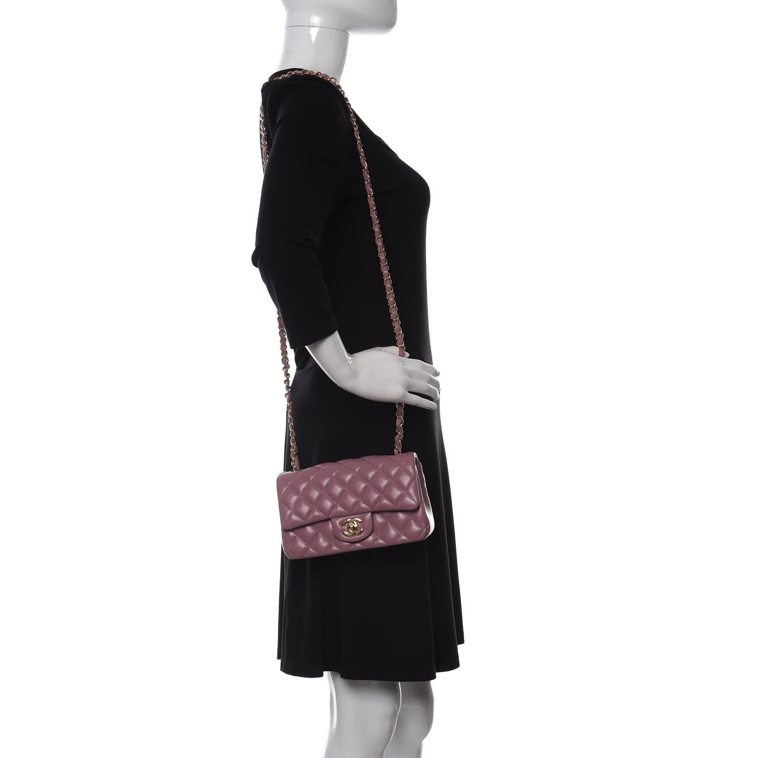 Chanel Lambskin Quilted Mini Rectangular Flap Purple 2 of 11