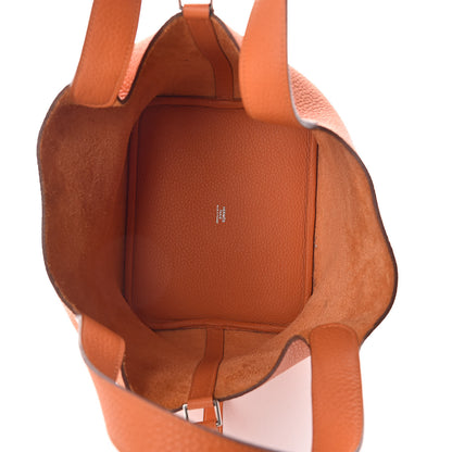 Hermes Taurillon Clemence Picotin Lock 22 MM Orange 5 of 11