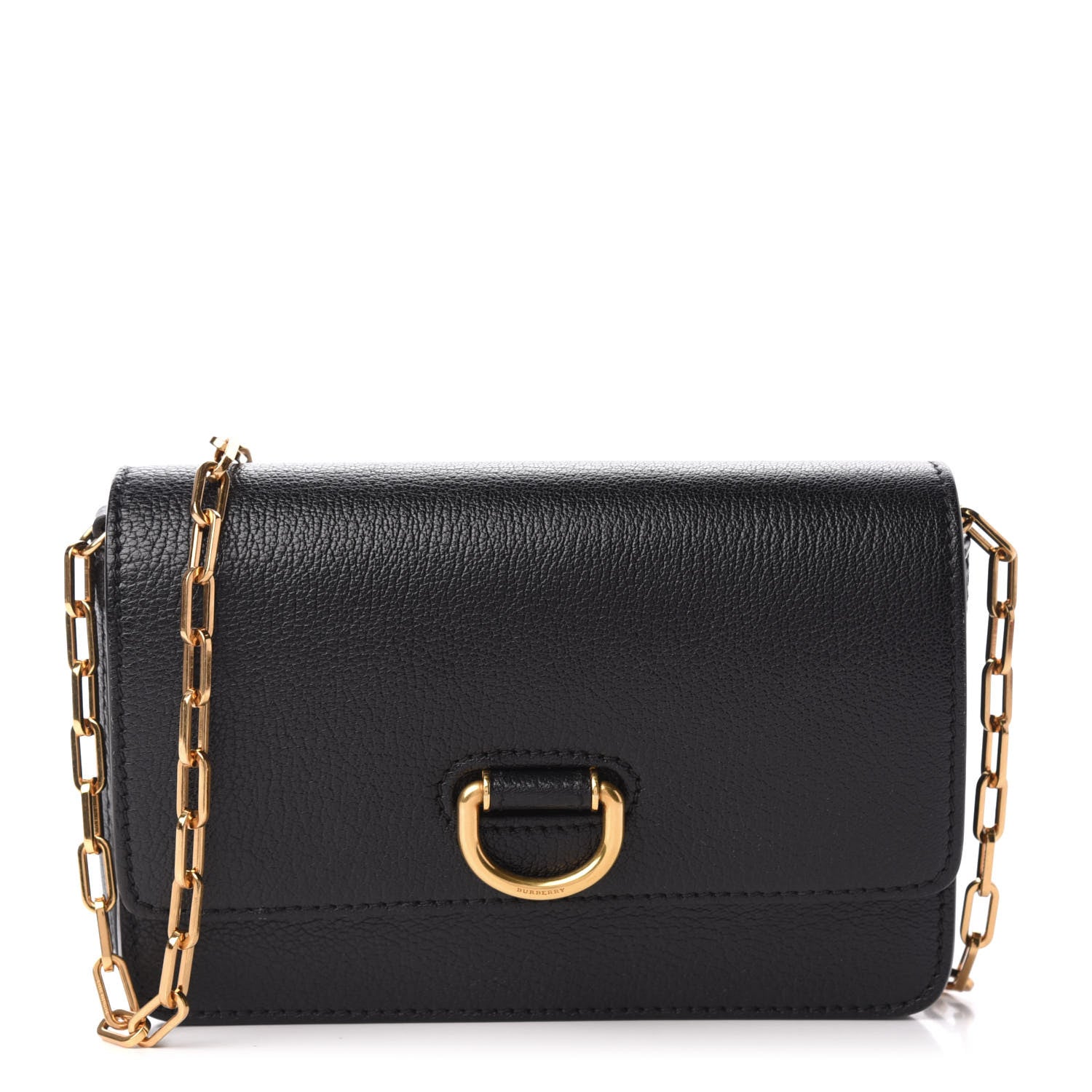 Burberry Goatskin Mini Hayes D-Ring Crossbody Bag Black 1 of 8