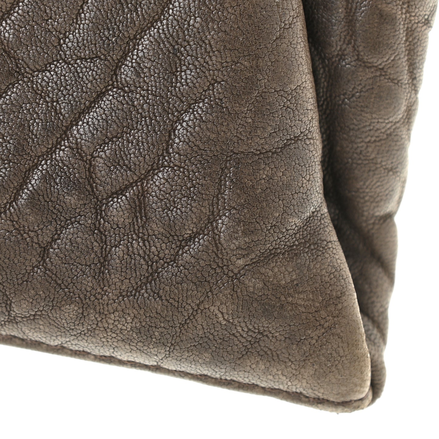 Bullhide Calfskin Medium Antigona Envelope Clutch Brown