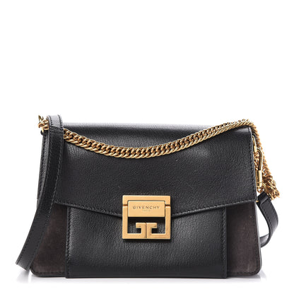 Givenchy Goatskin Suede Small GV3 Shoulder Bag Black 1 of 11