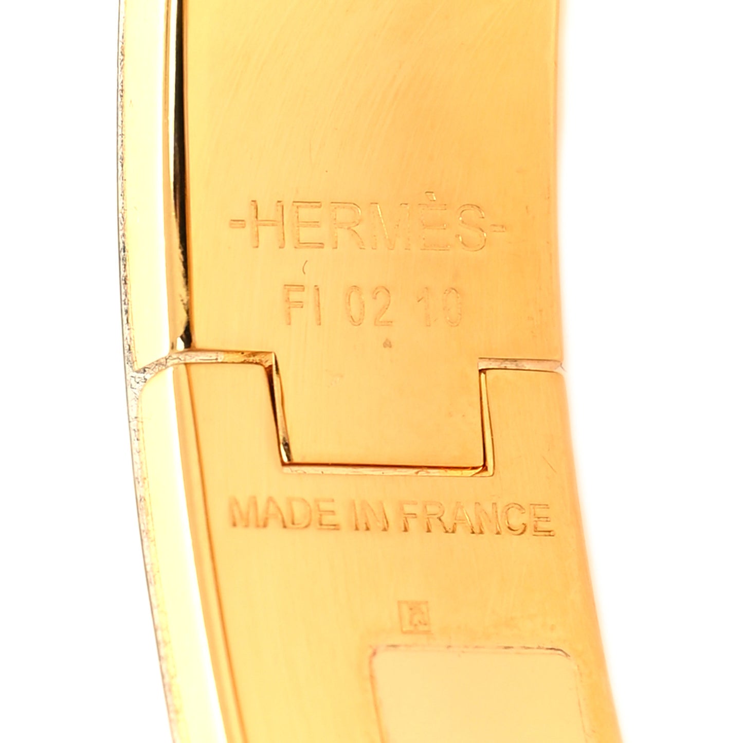 Enamel Narrow Clic Clac H Bracelet PM Pannacotta