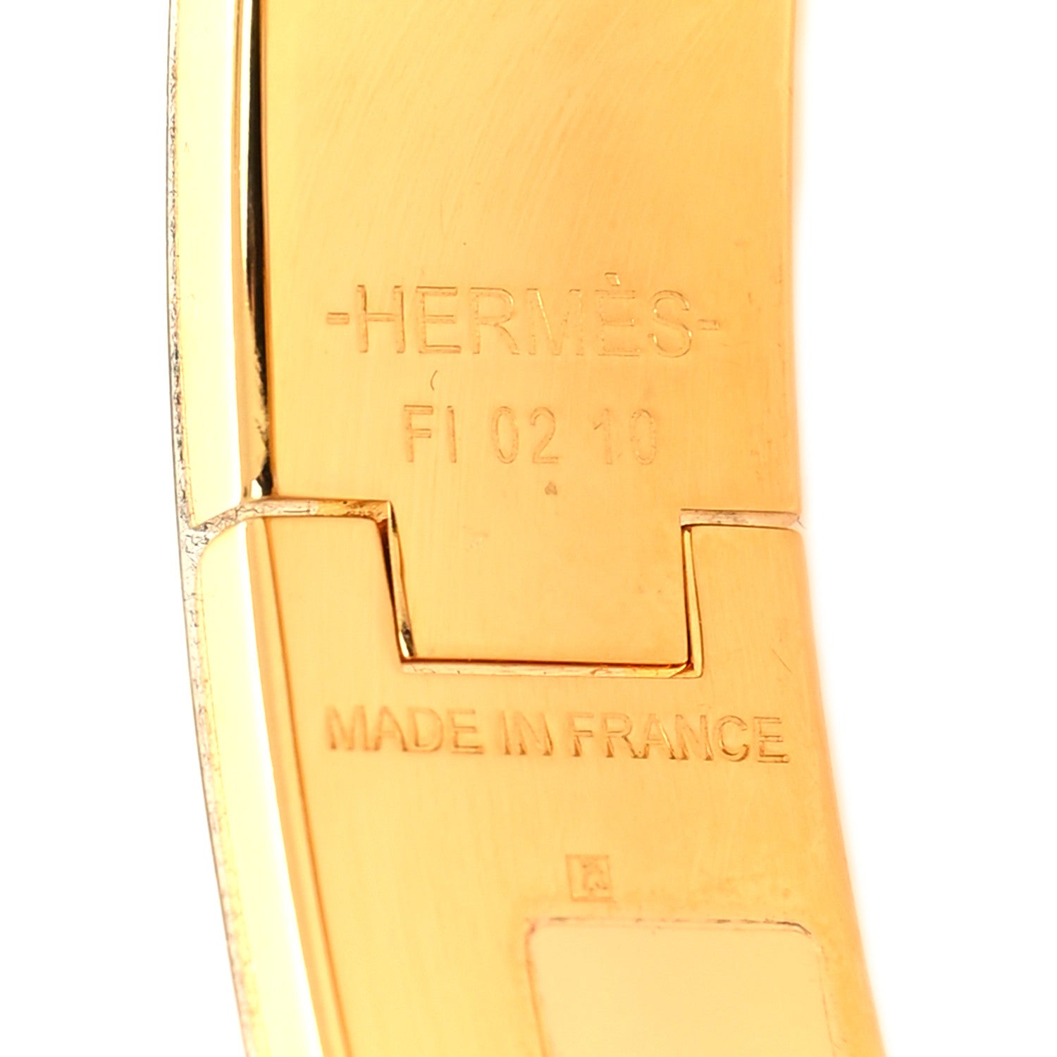Hermes Enamel Narrow Clic Clac H Bracelet PM Pannacotta 5 of 5