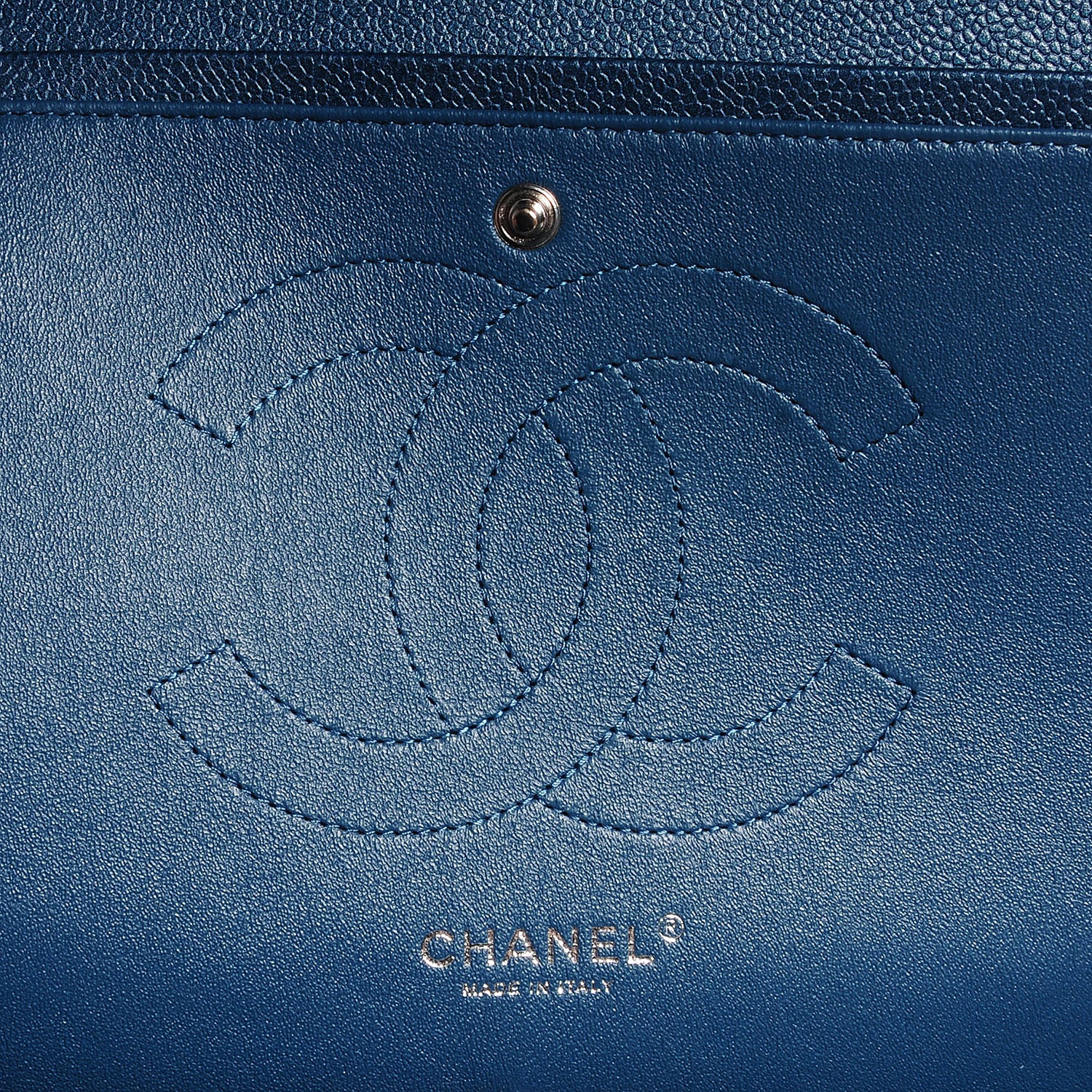 Chanel Caviar Quilted Jumbo Double Flap Blue 5 of 11