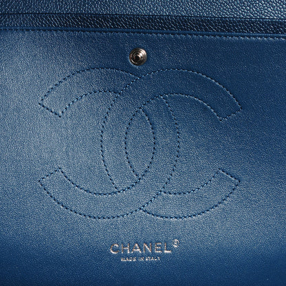 Chanel Caviar Quilted Jumbo Double Flap Blue 5 of 11