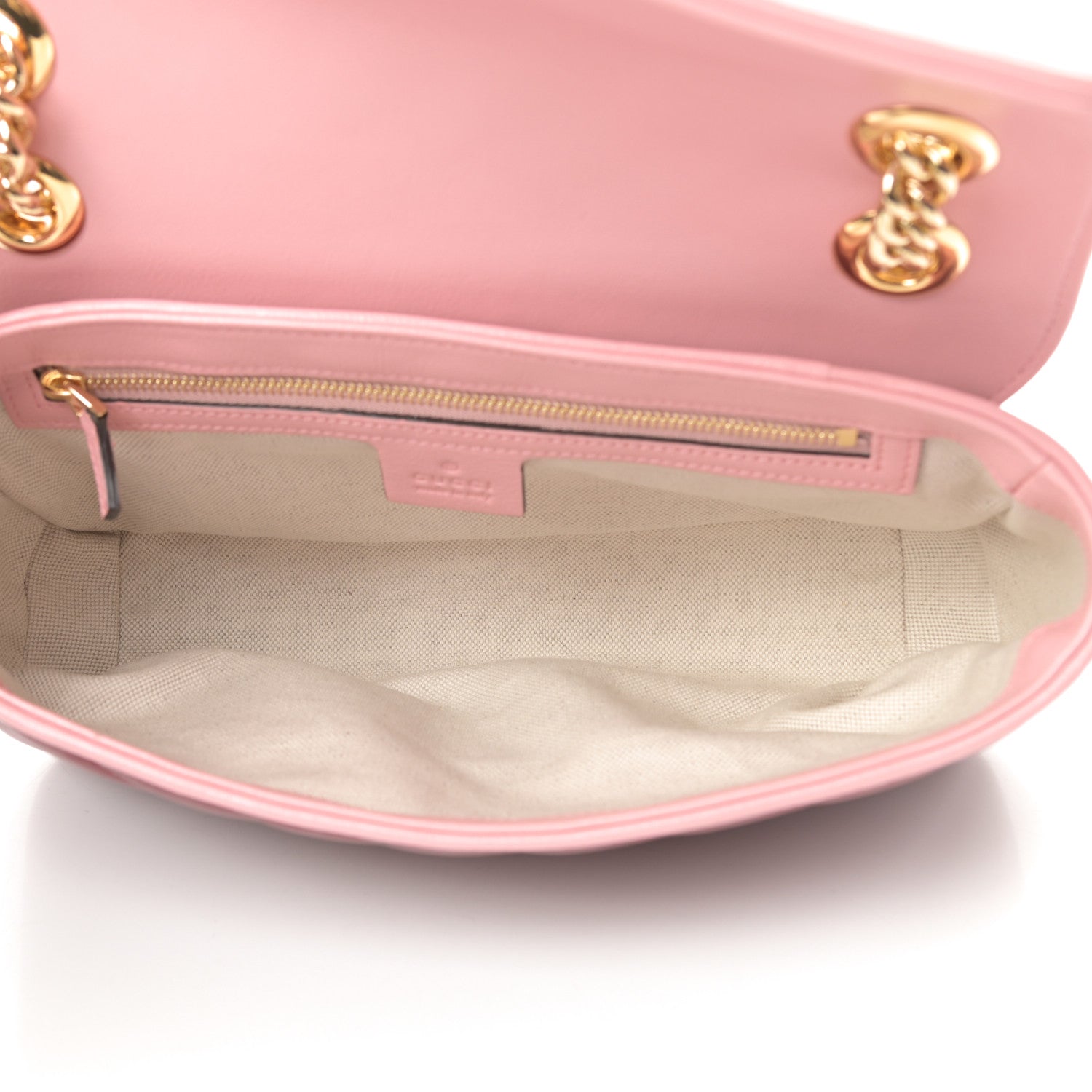 Gucci Azalea Calfskin Enamel Matelasse Diagonal Small Torchon GG Marmont Shoulder Bag New Cherry Red Wild Rose 5 of 11