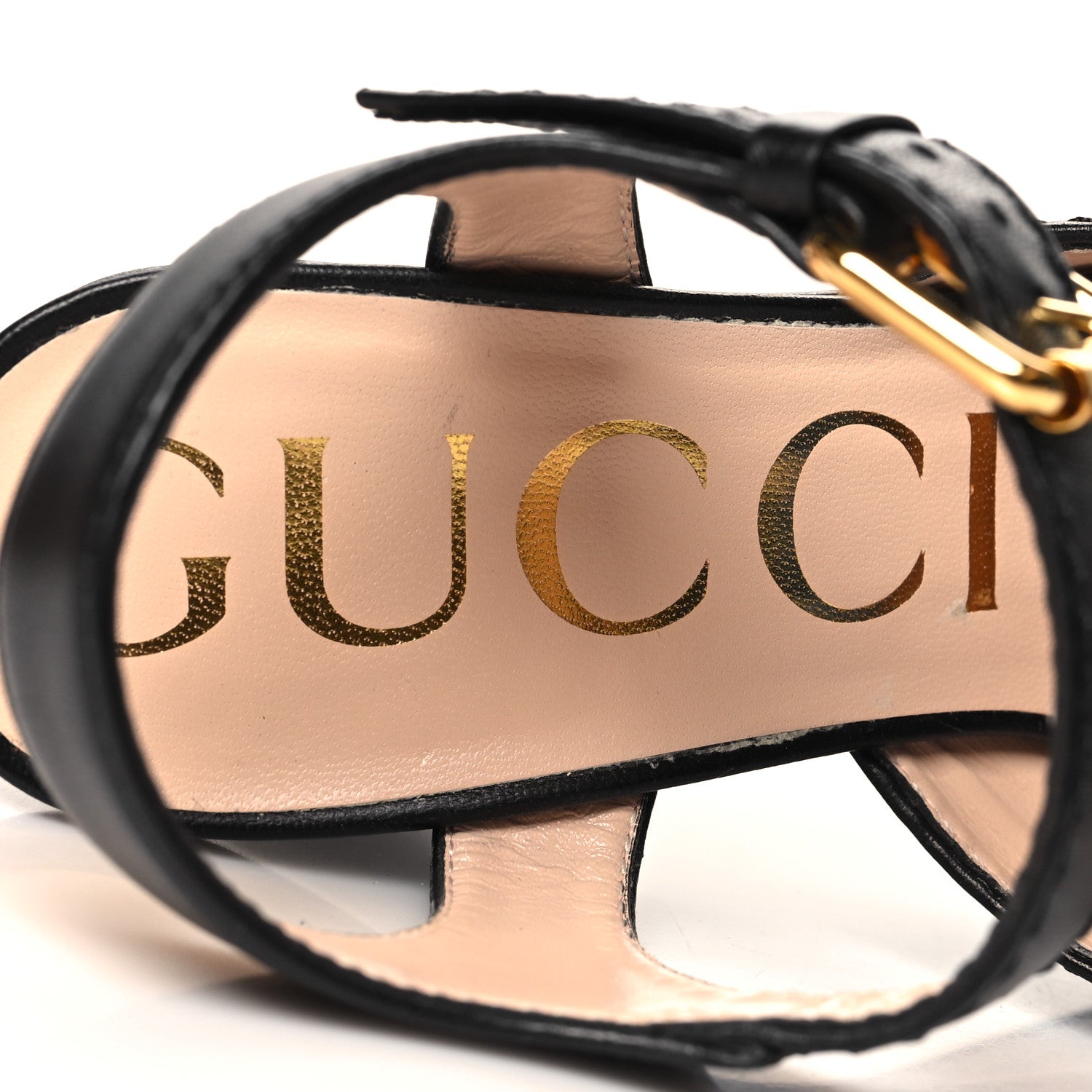 Gucci Nappa Charlotte Horsebit 40/135mm Platform Sandals 37 Black 9 of 9