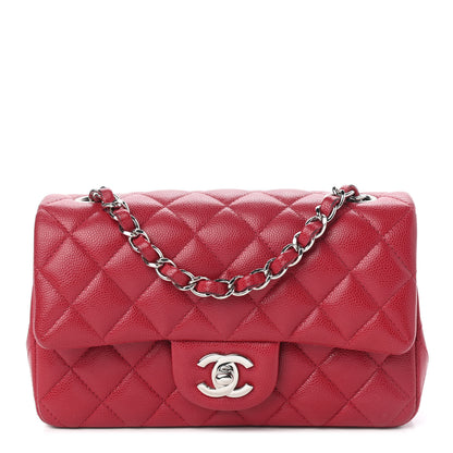 Chanel Caviar Quilted Mini Rectangular Flap Dark Pink 1 of 10