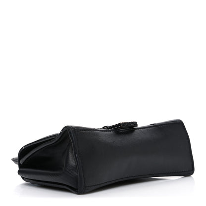 Balenciaga Shiny Box Calfskin Strass Hourglass Top Handle Bag XS Black 4 of 13