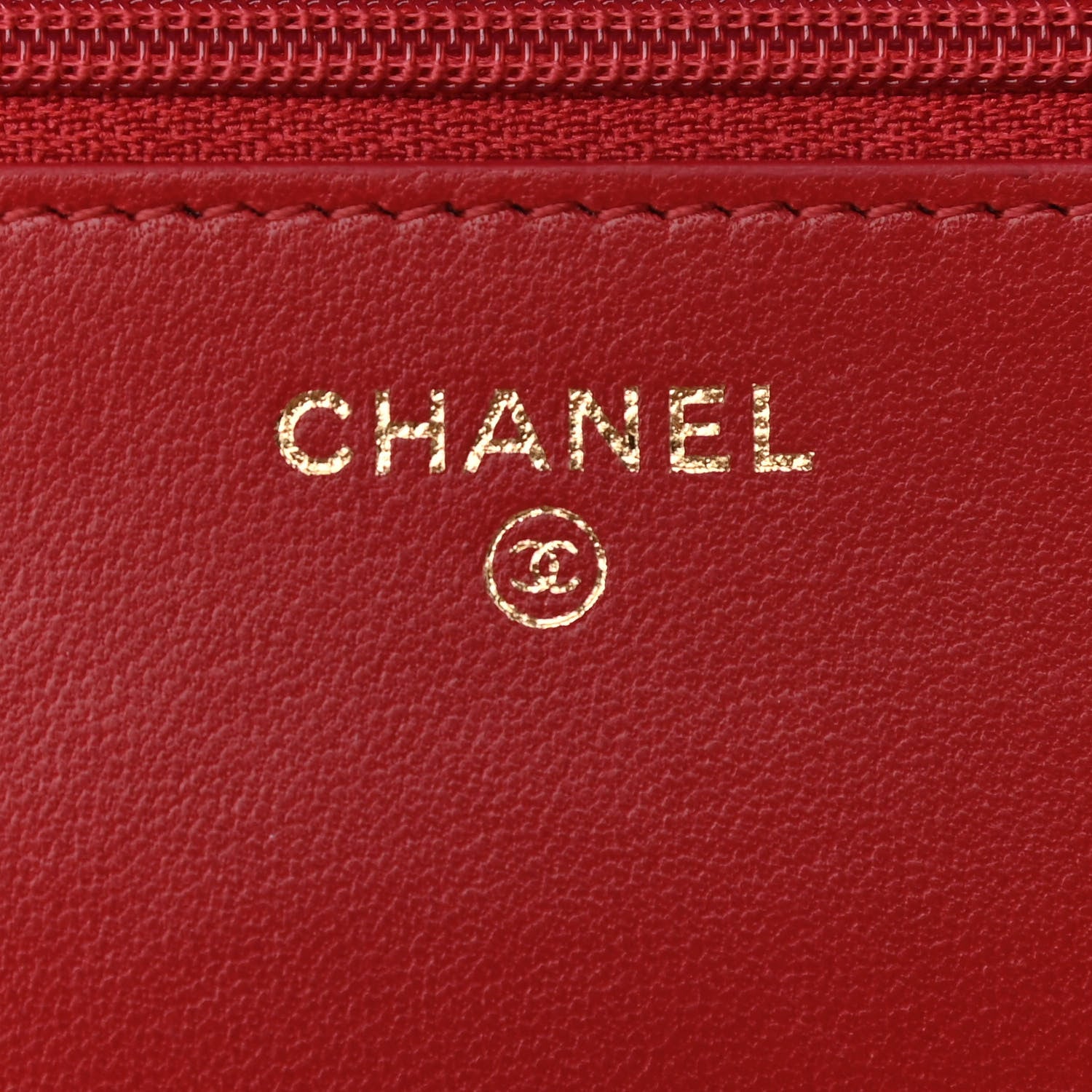 Chanel Lambskin Quilted Trendy CC Wallet On Chain WOC Red 6 of 12