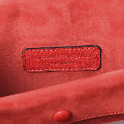 Alexander McQueen Grained Calfskin Medium Insignia Flap China Red 5 of 9