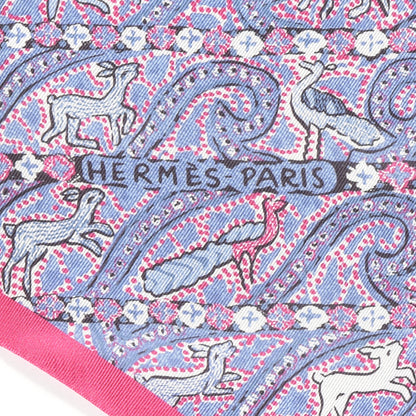 Hermes Silk Lalbhai Maxi Twilly Slim Blue Jean Parme Rose 3 of 4