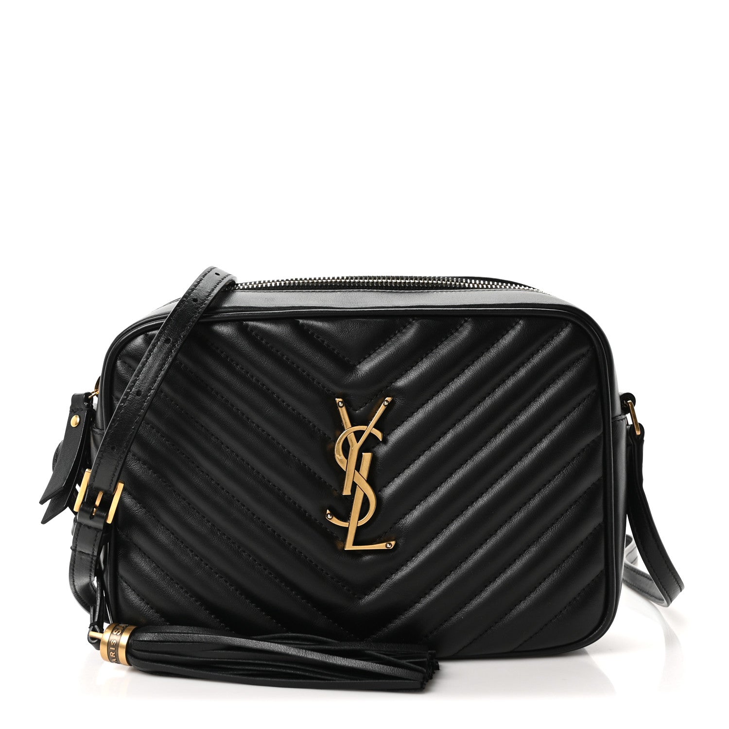 Saint Laurent Calfskin Matelasse Monogram Lou Camera Bag Black 1 of 10