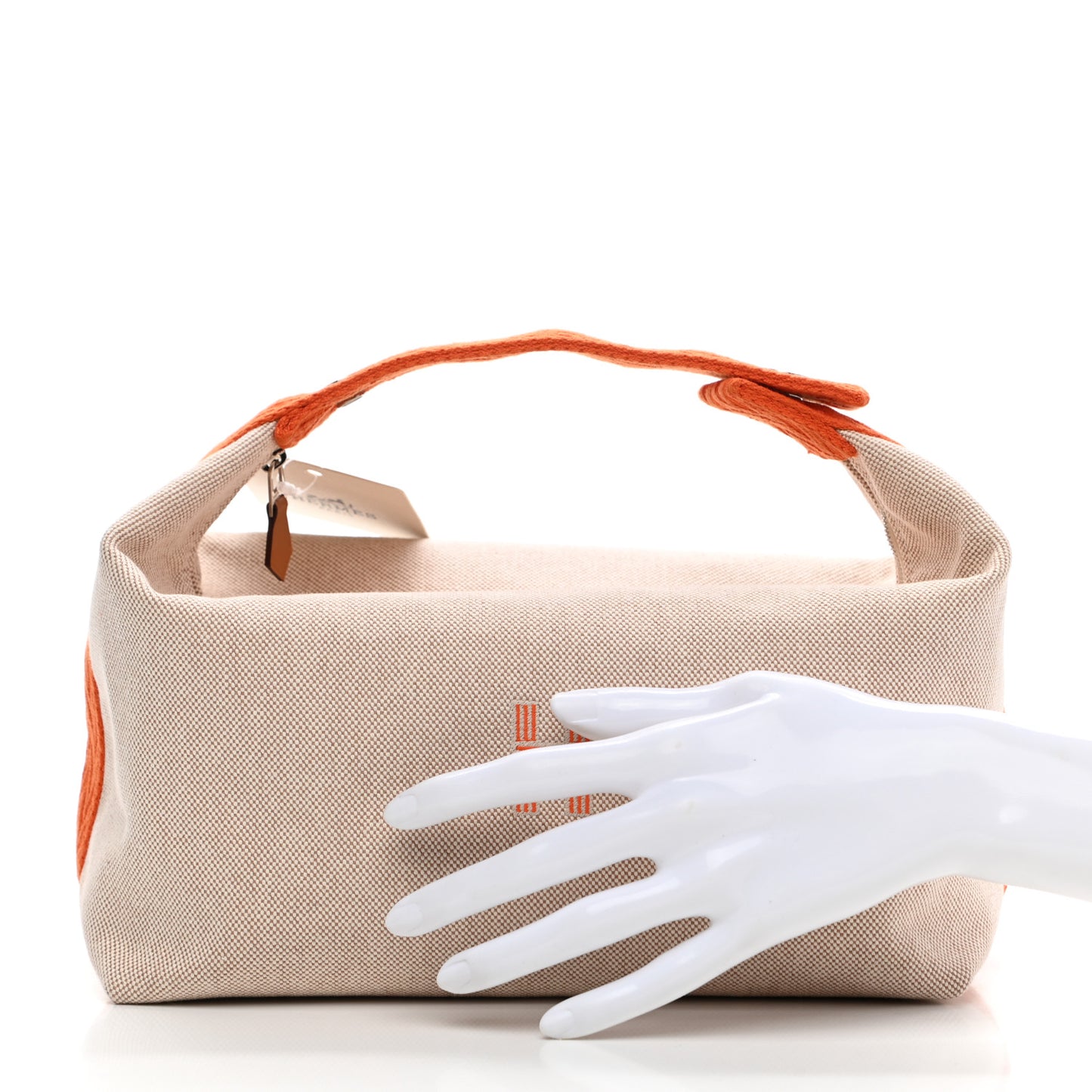 Canvas Large Bride-A-Brac Pouch Natural Orange