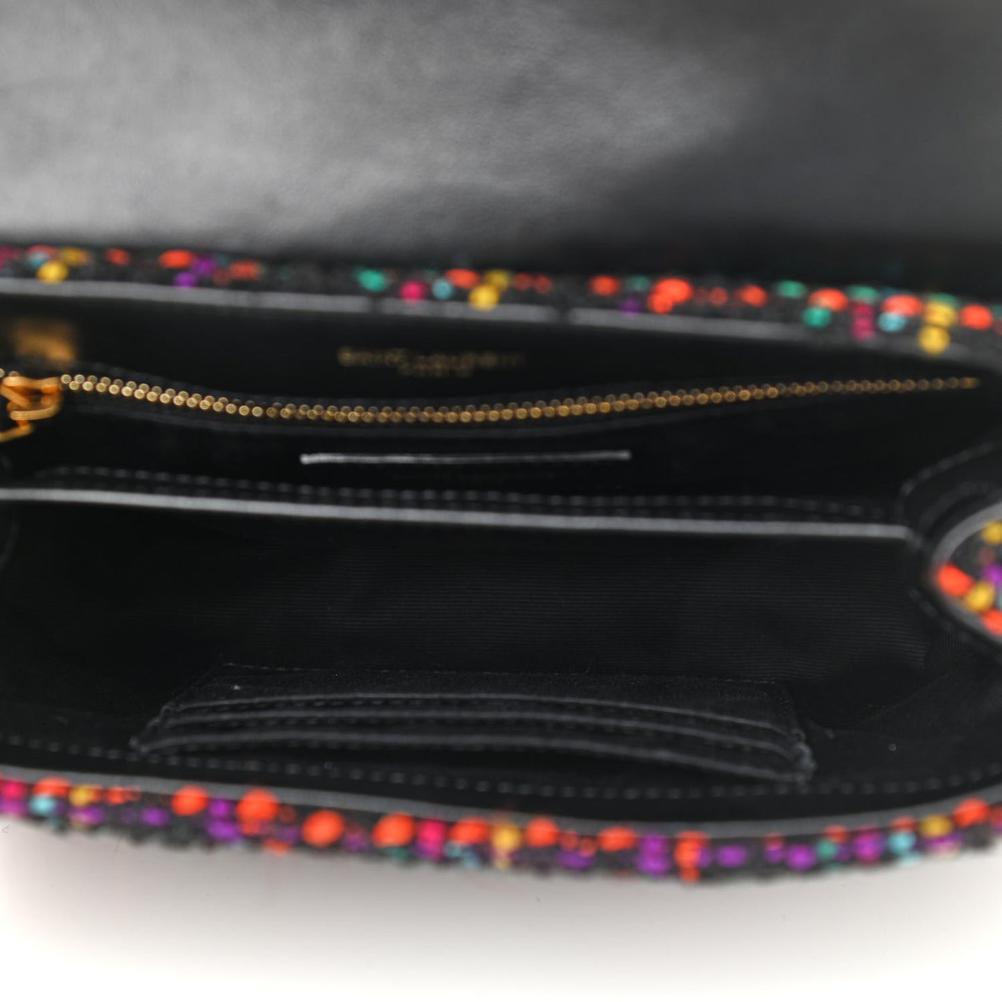 Tweed Toy Loulou Shoulder Bag Black