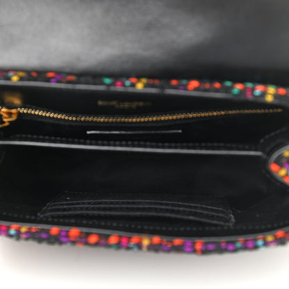 Saint Laurent Tweed Toy Loulou Shoulder Bag Black 5 of 12