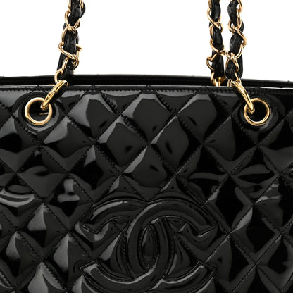 Chanel Patent Quilted Petit Timeless Tote PTT Black 8 of 11