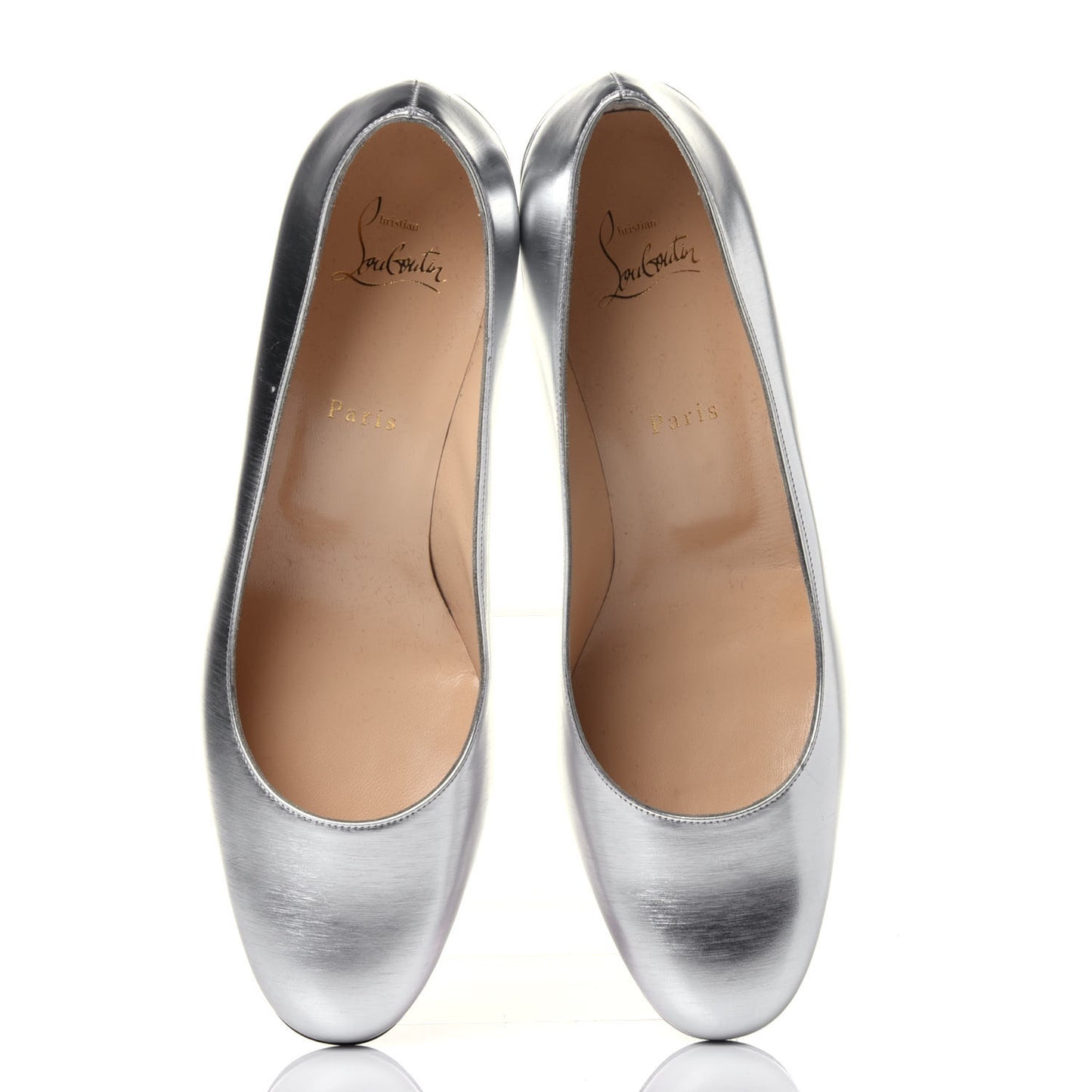 Metallic Calfskin Miss Sab 55 Pumps 41 Silver
