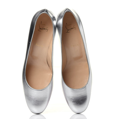 Christian Louboutin Metallic Calfskin Miss Sab 55 Pumps 41 Silver 6 of 10