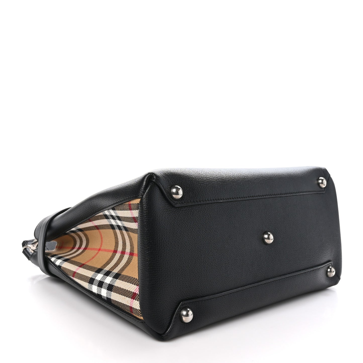 Derby Calfskin Vintage Check Medium Banner Tote Black