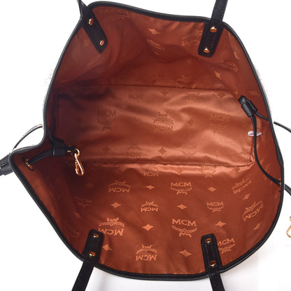 MCM Metallic Visetos Medium Shopper Tote Gold 5 of 11
