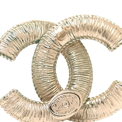 Chanel Pearl Textured CC Earrings Gold 7 of 8