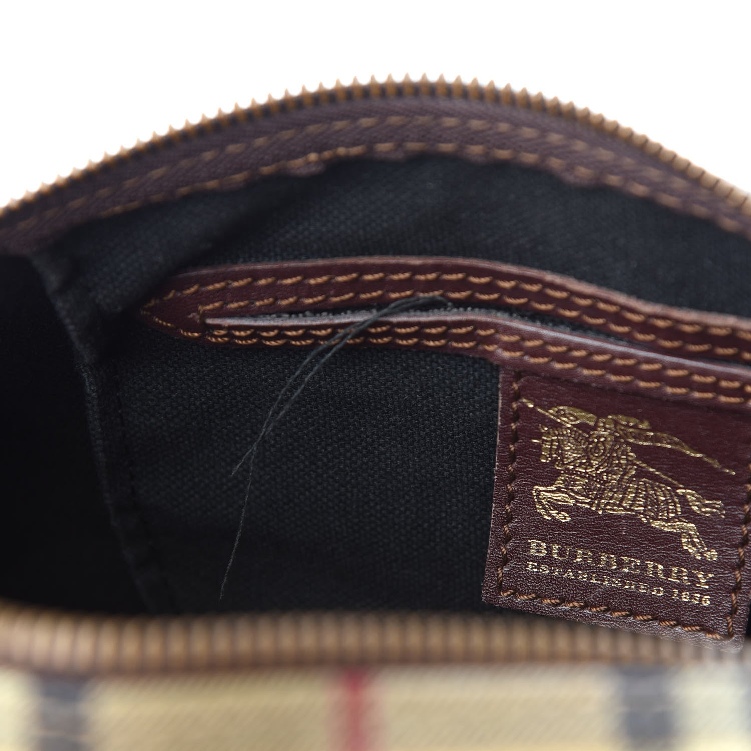 Burberry Haymarket Check Studded Bowler Brown 7 of 11