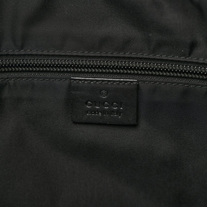 Gucci GG Supreme Monogram Calfskin Web Medium Flat Messenger Bag Beige Ebony Black 6 of 7