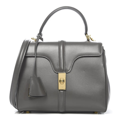 Celine Satinated Calfskin Small 16 Top Handle Bag Gray 1 of 12