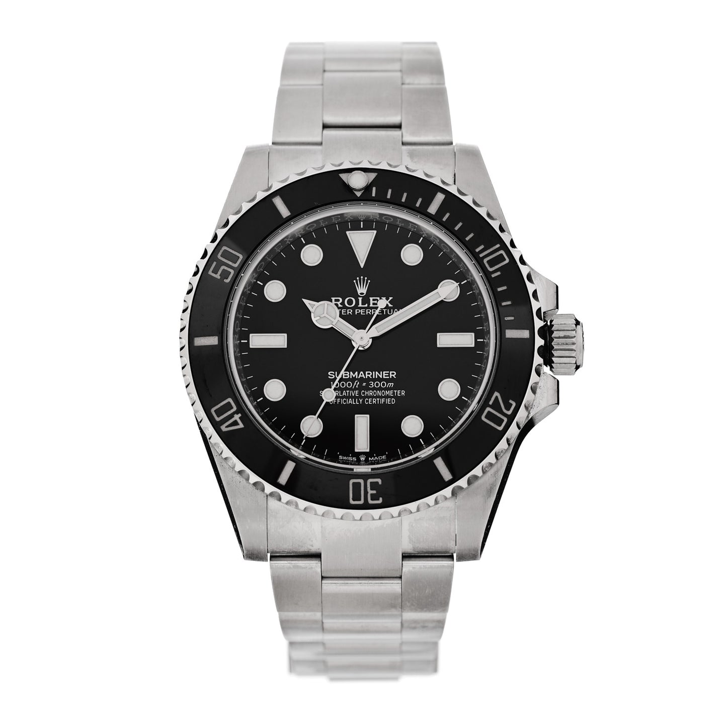 Stainless Steel 41mm Oyster Perpetual Submariner Watch Black 124060