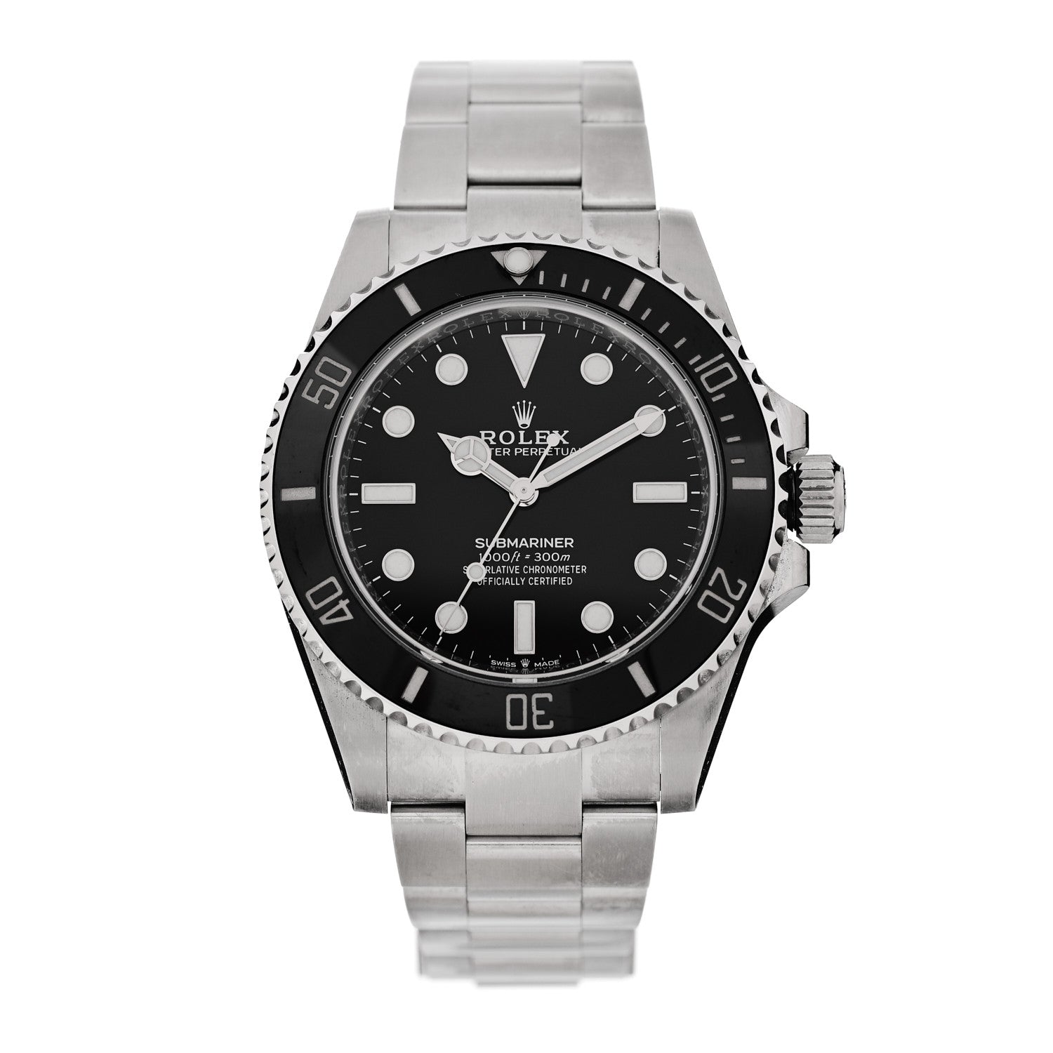 Rolex Stainless Steel 41mm Oyster Perpetual Submariner Watch Black 124060 1 of 5