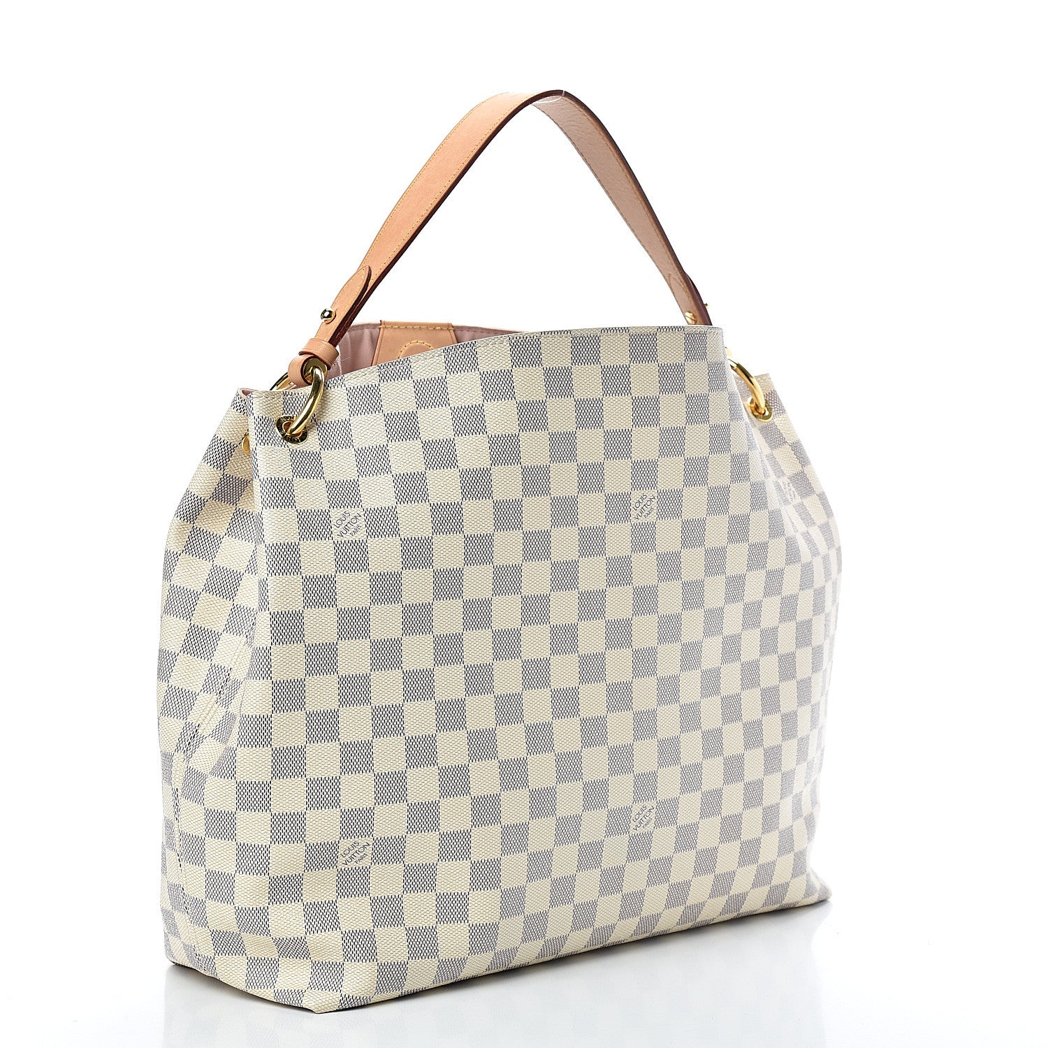 Louis Vuitton Damier Azur Graceful MM Rose Ballerine 2 of 13