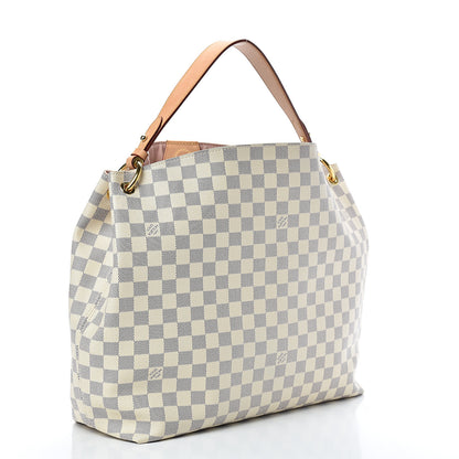 Louis Vuitton Damier Azur Graceful MM Rose Ballerine 2 of 13