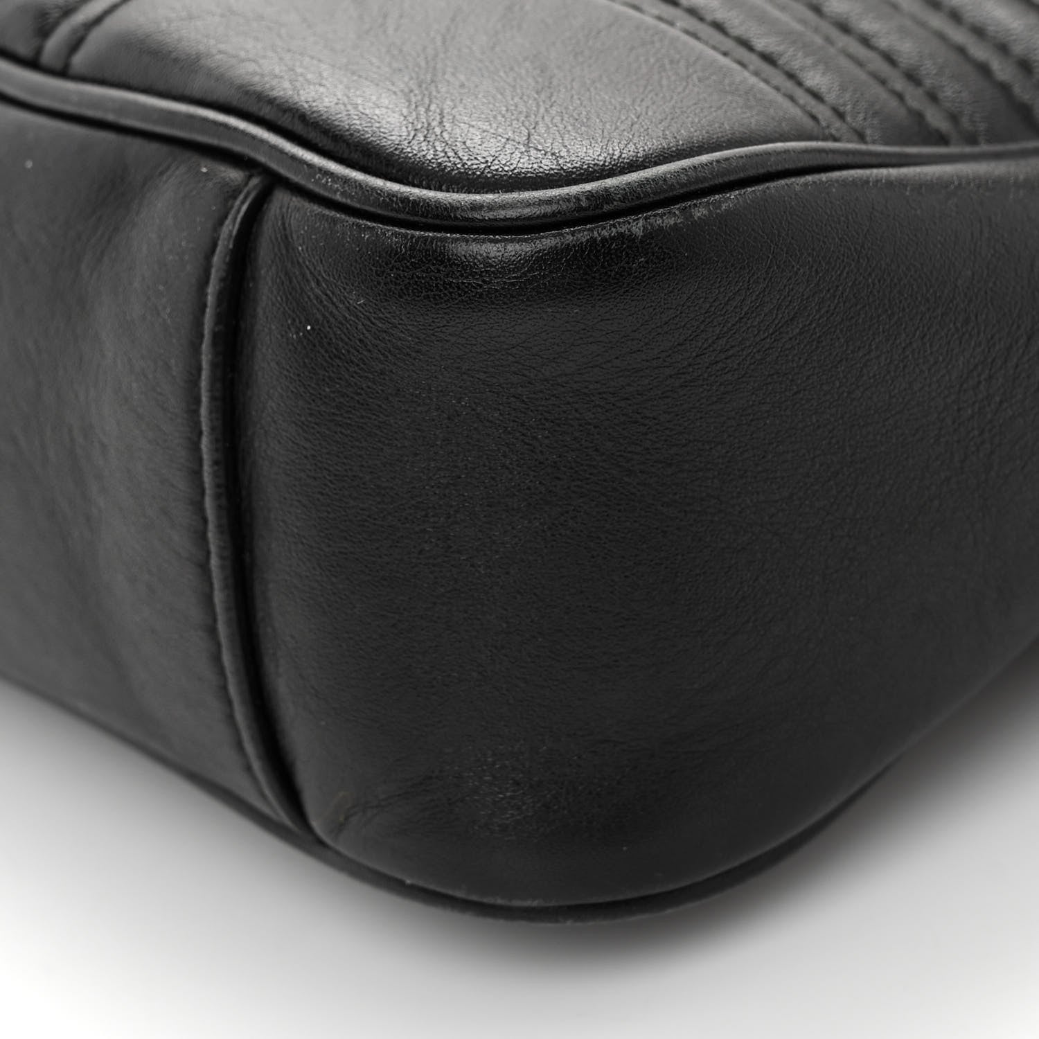 Gucci Calfskin Matelasse Medium GG Marmont Shoulder Bag Black 9 of 9