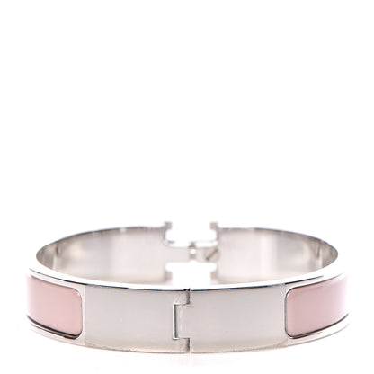 Hermes Enamel Narrow Clic Clac H Bracelet PM Rose Poudre 3 of 6