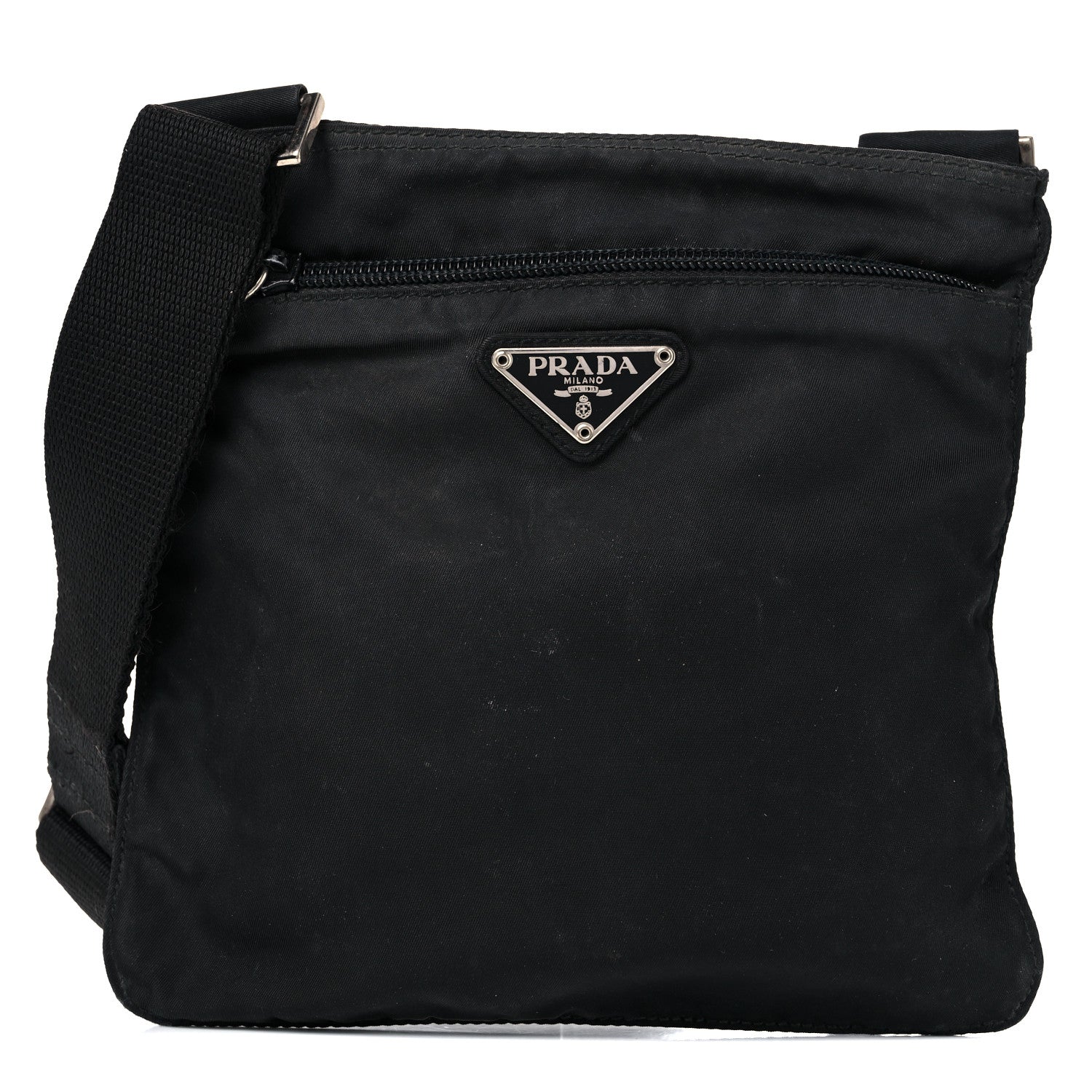 Prada Nylon Vela Flat Messenger Bag Black 1 of 21