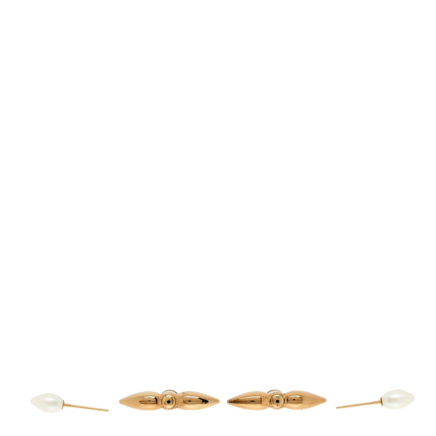 Louis Vuitton Pearl Louisette By Night Earrings Gold 3 of 4
