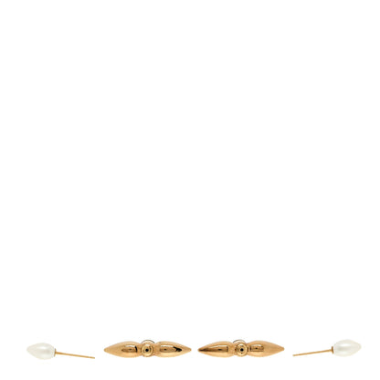 Louis Vuitton Pearl Louisette By Night Earrings Gold 3 of 4