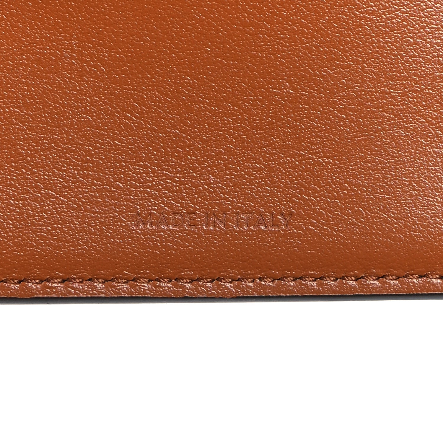 Celine Shiny Smooth Lambskin Small Triomphe Wallet Tan 6 of 7