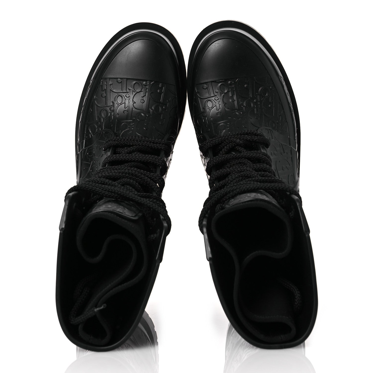 Christian Dior Oblique Rubber Diorcamp Boots 39 Black 2 of 10