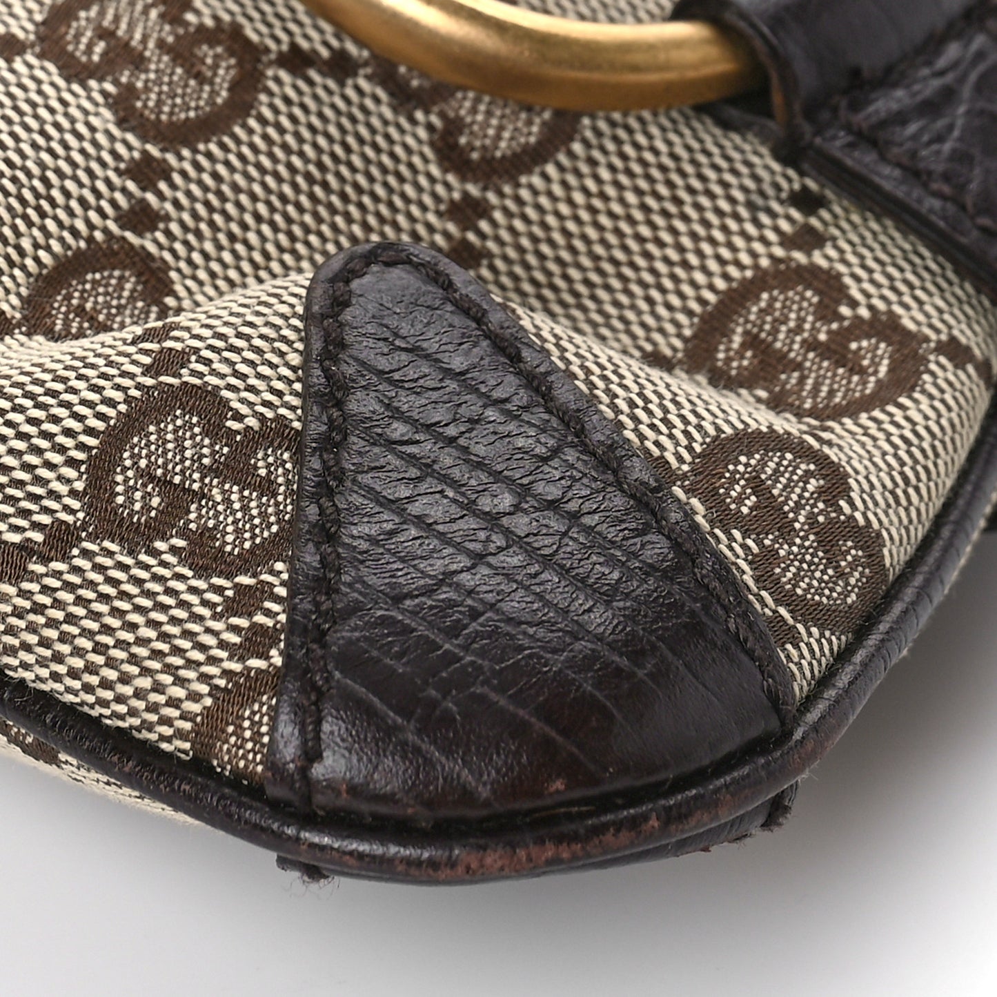 Monogram Horsebit Clutch Dark Brown