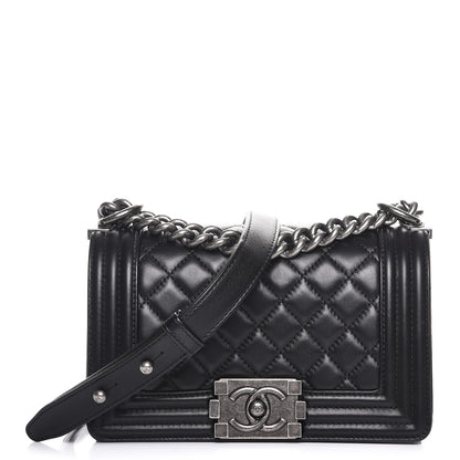 Chanel Lambskin Quilted Small Boy Flap Black 1 of 8