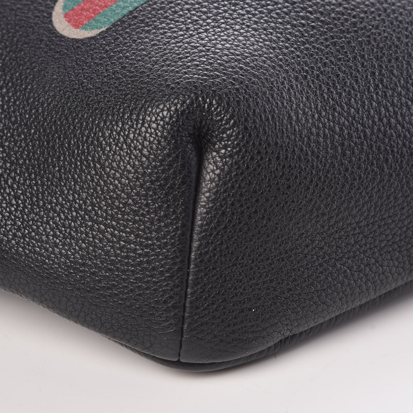 Grained Calfskin Logo Belt Bag Black